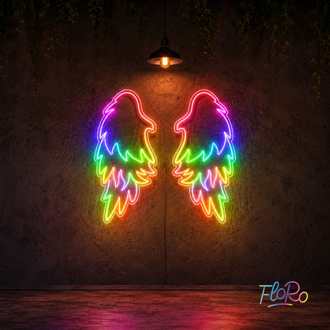 Angel Wings FloRo Sign