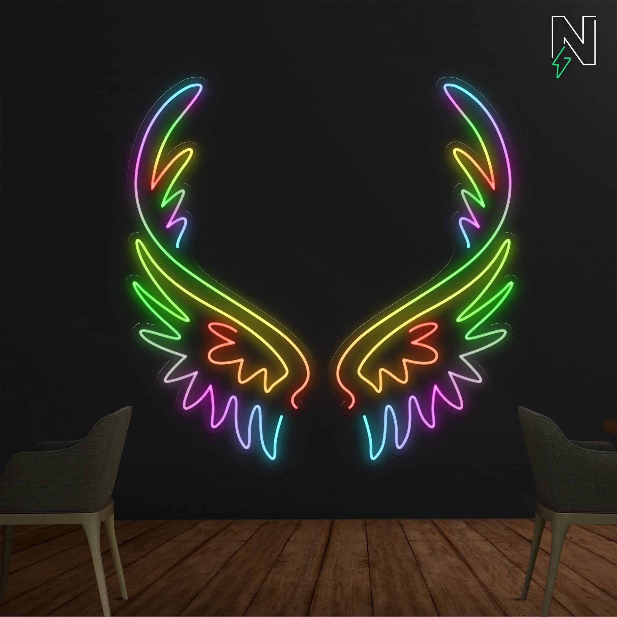 Divine Wings FloRo Sign