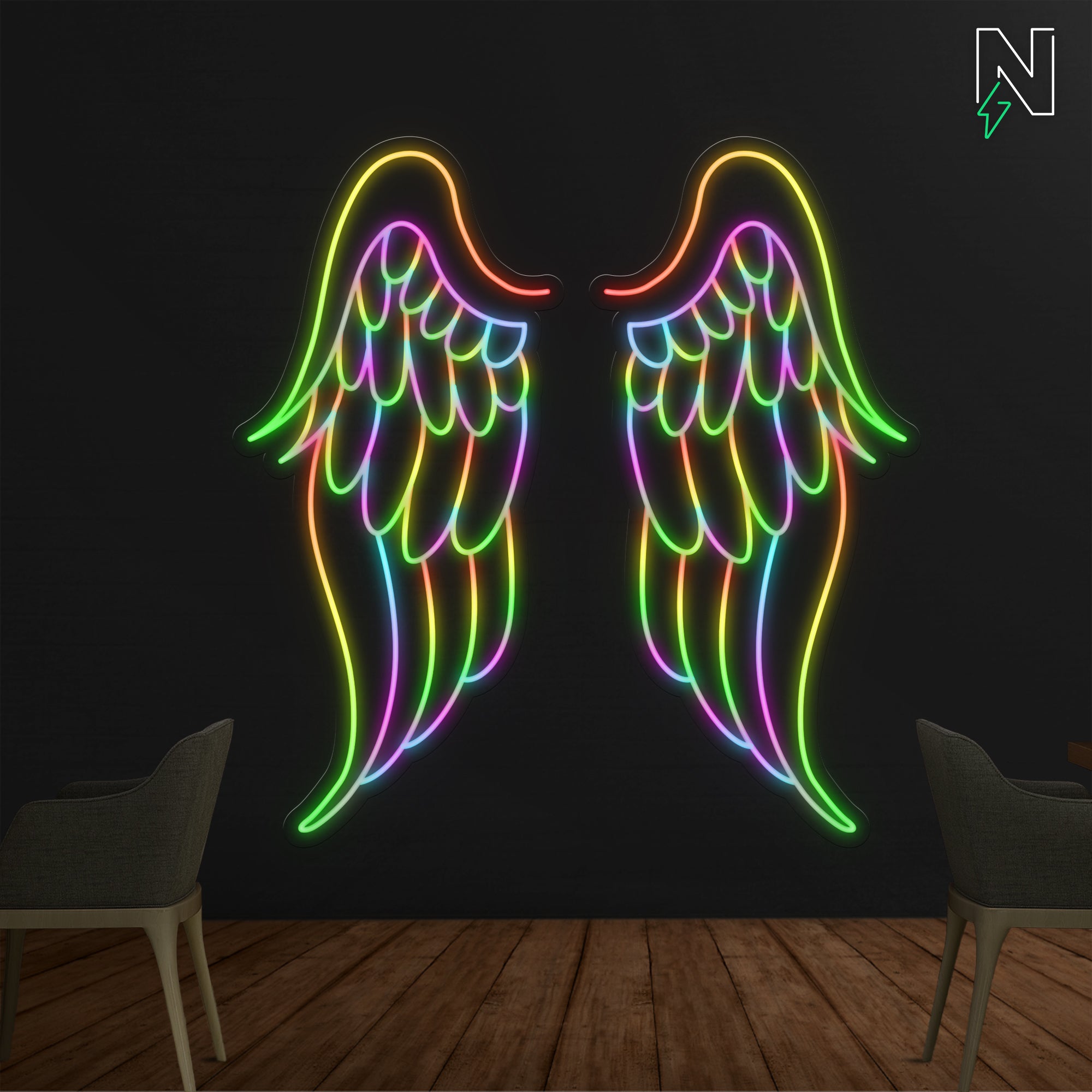 Mighty Wings FloRo Sign