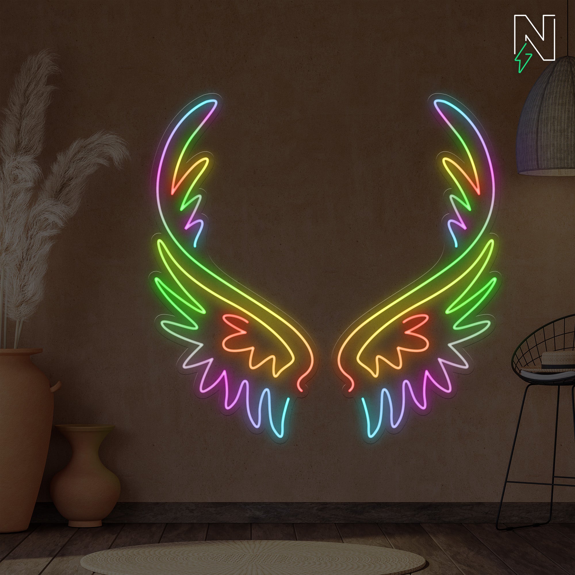 Divine Wings FloRo Sign