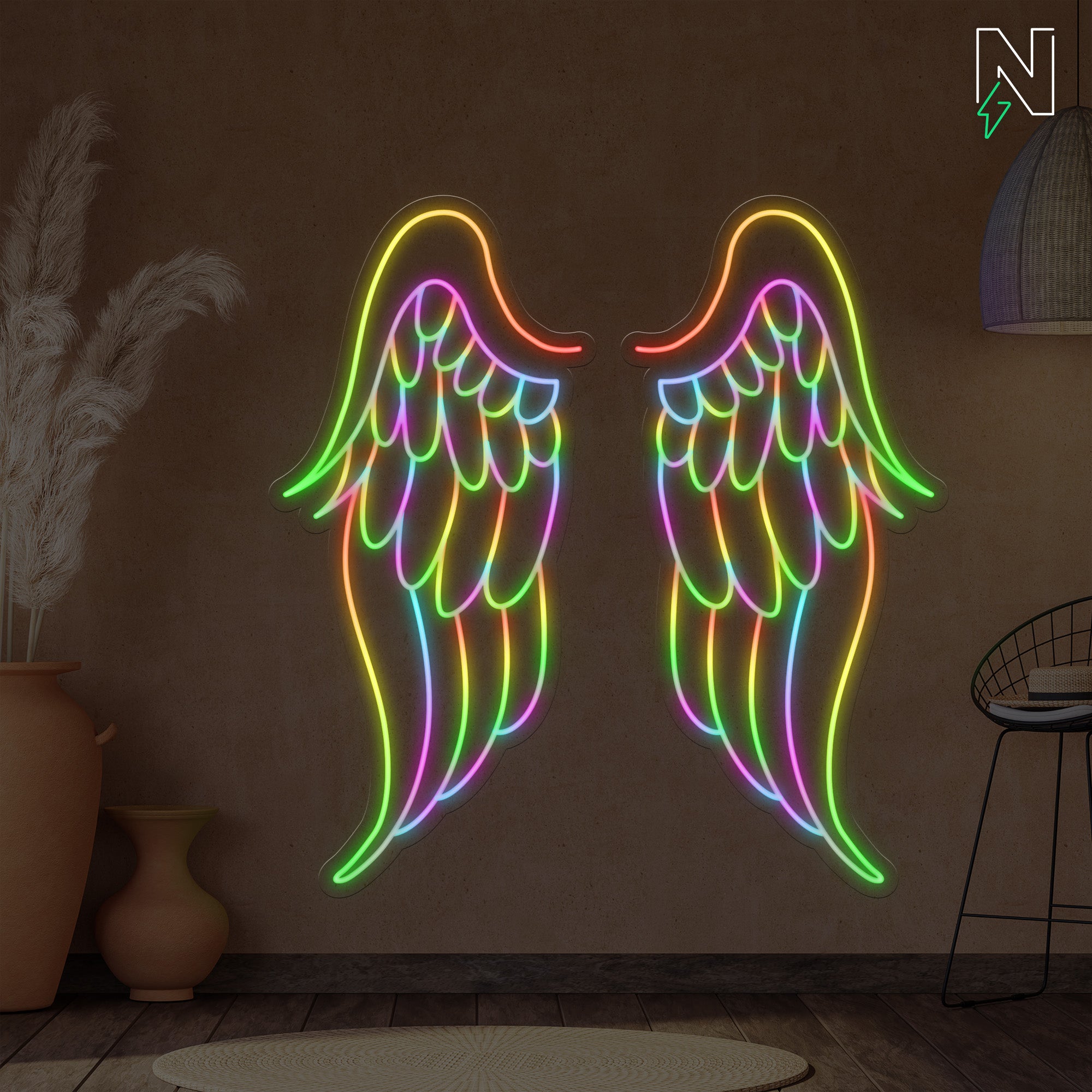 Mighty Wings FloRo Sign