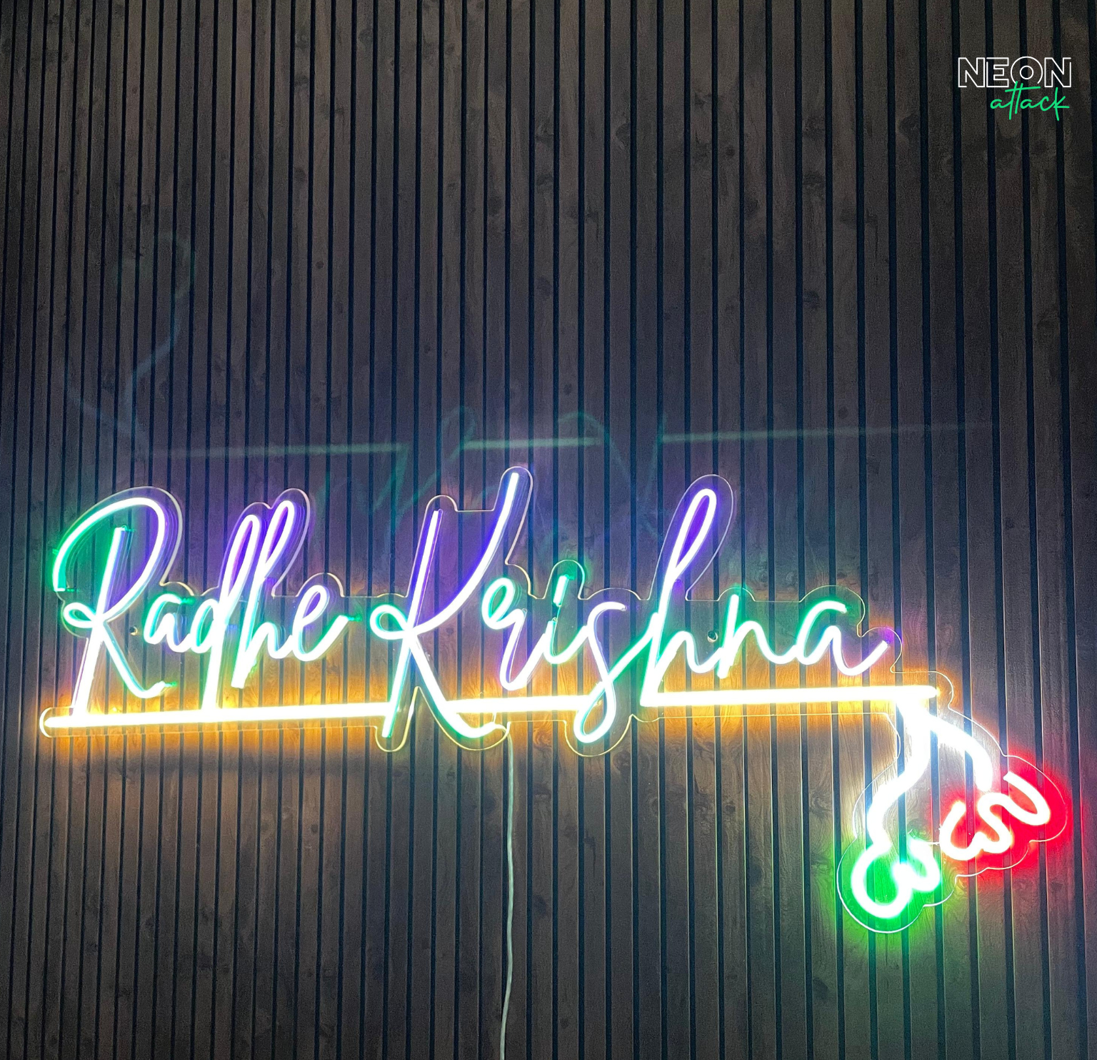 Radhe Krishna Floro Neon Sign