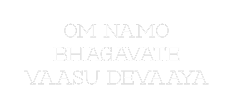 Custom Neon: Om Namo
Bhag...