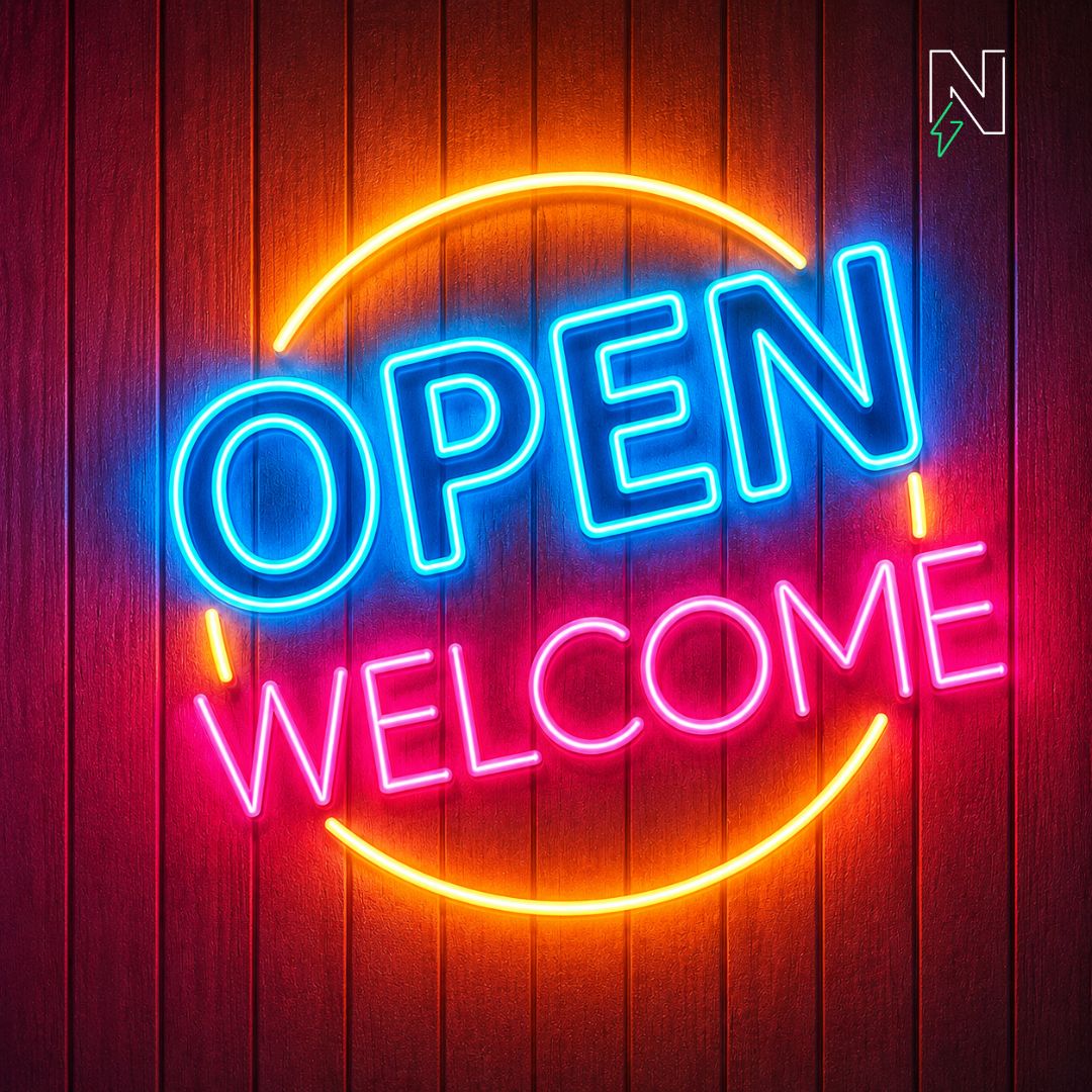 Open Welcome Neon Sign