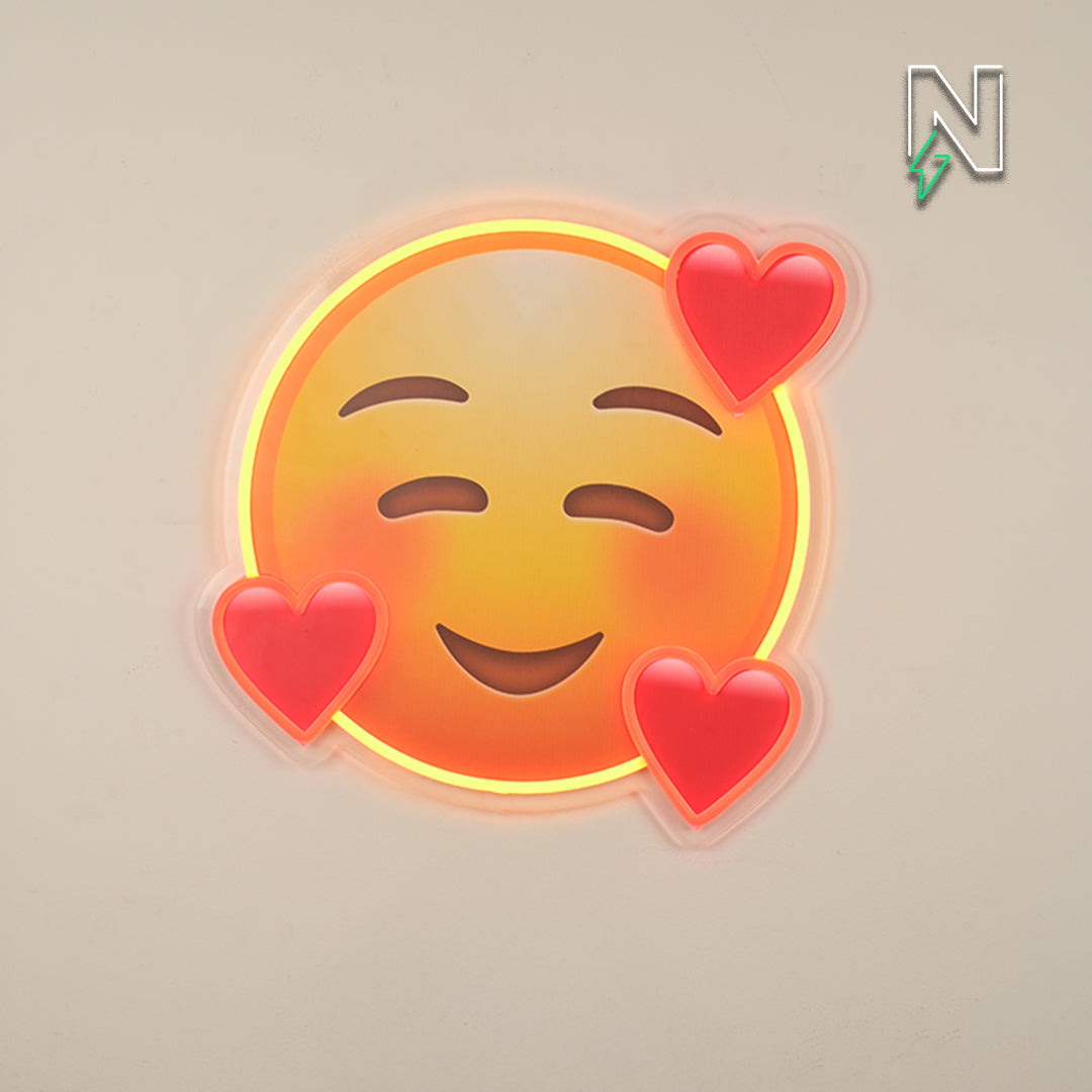 Feeling Love Emoji Neon Sign