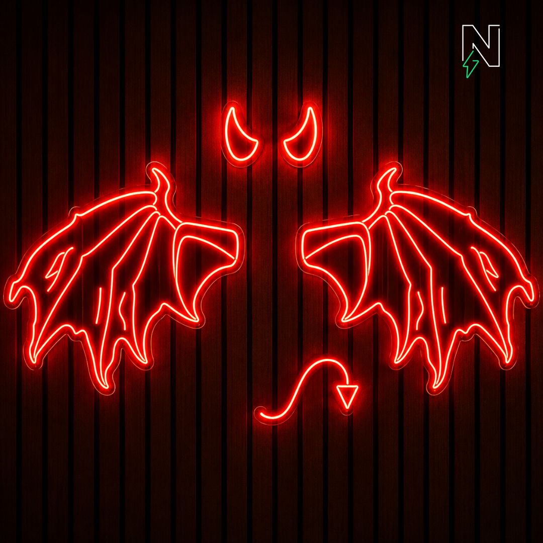 Devil Wings Neon Sign
