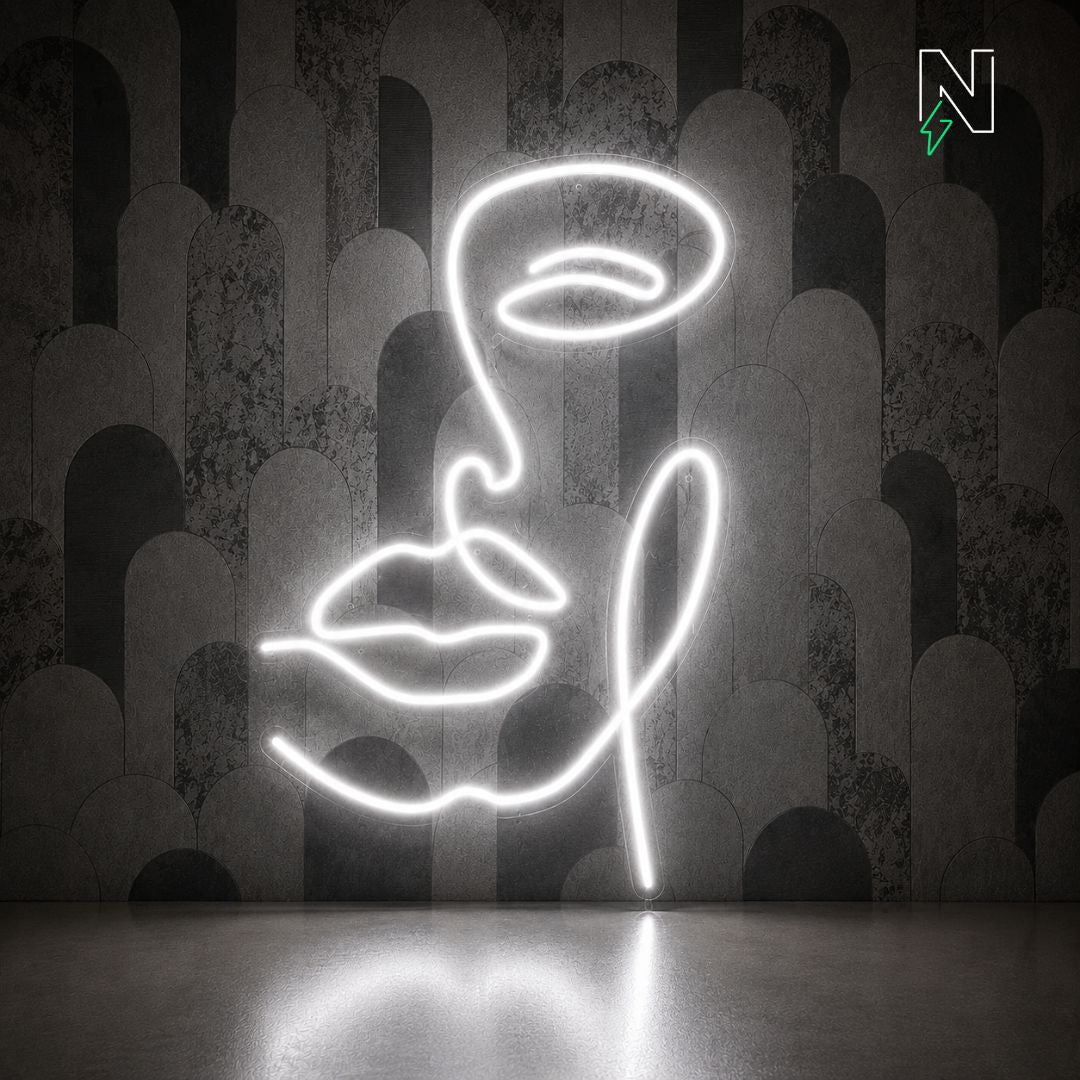 Minimal Halo Face Neon Sign