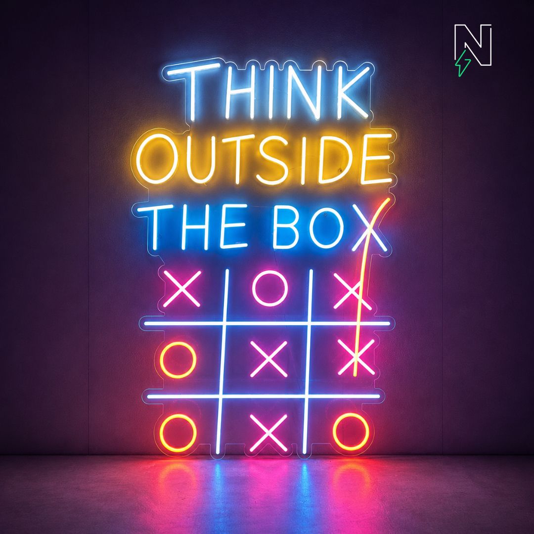 Think Outside The Box Neon Sign
