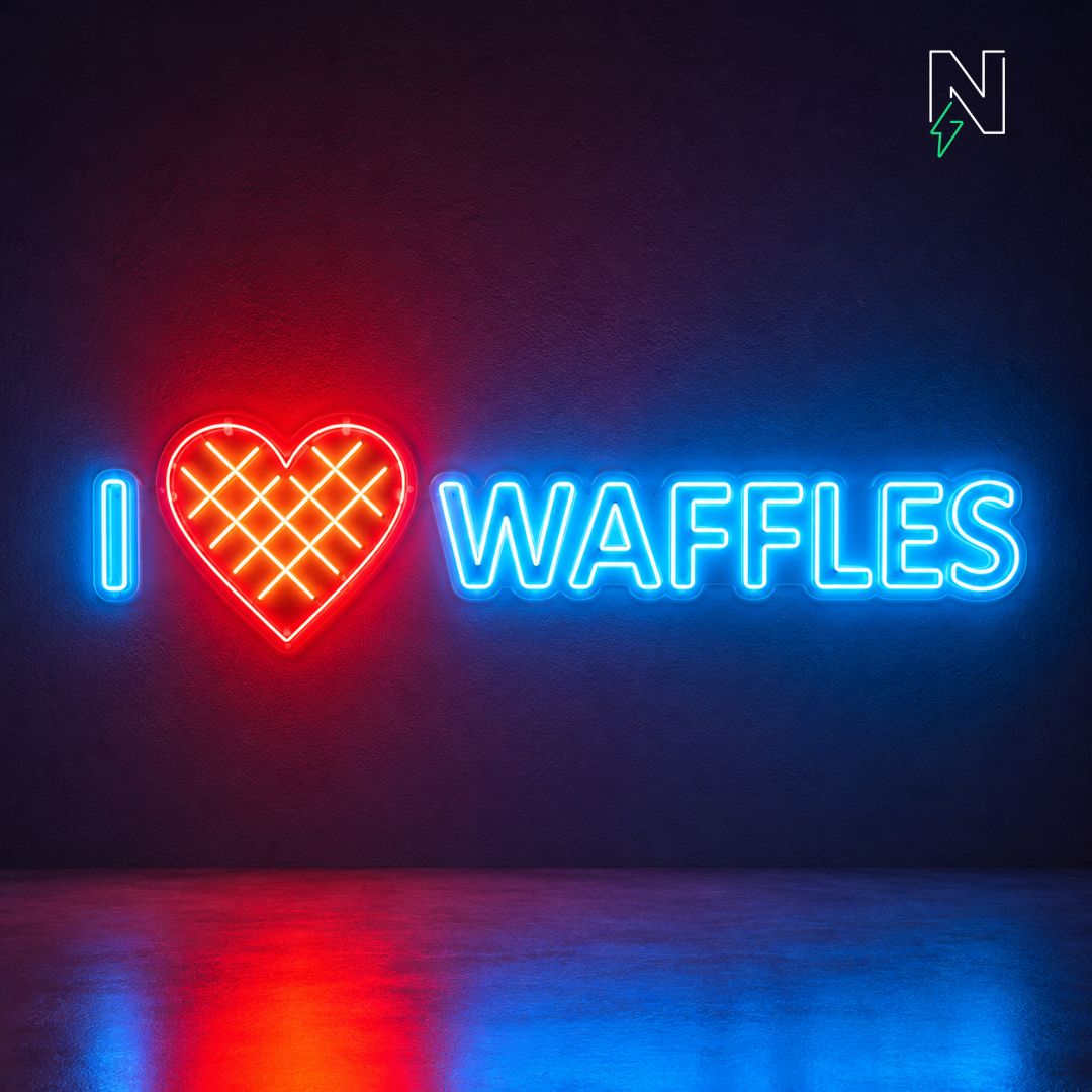 I ❤️ Waffles Neon Sign