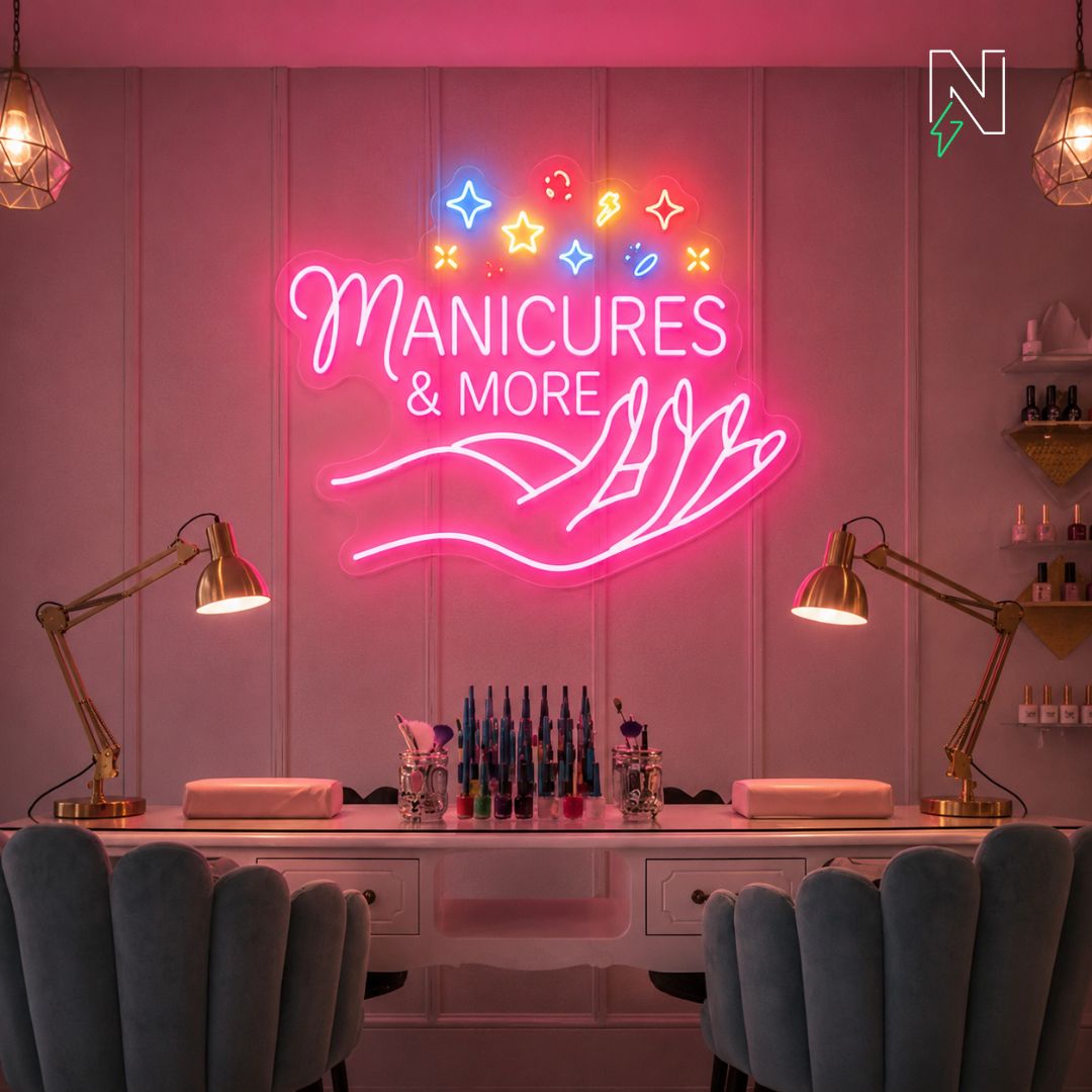 Manicures & More Neon Sign