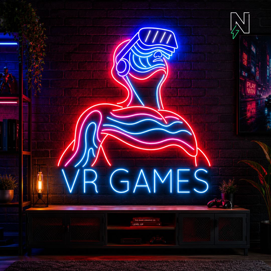 VR Games Neon Sign