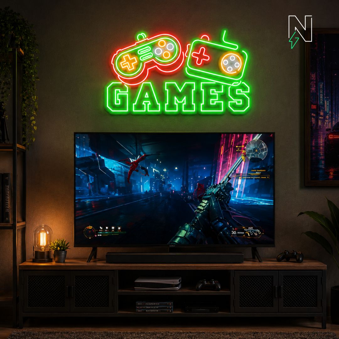 Games Neon Sign