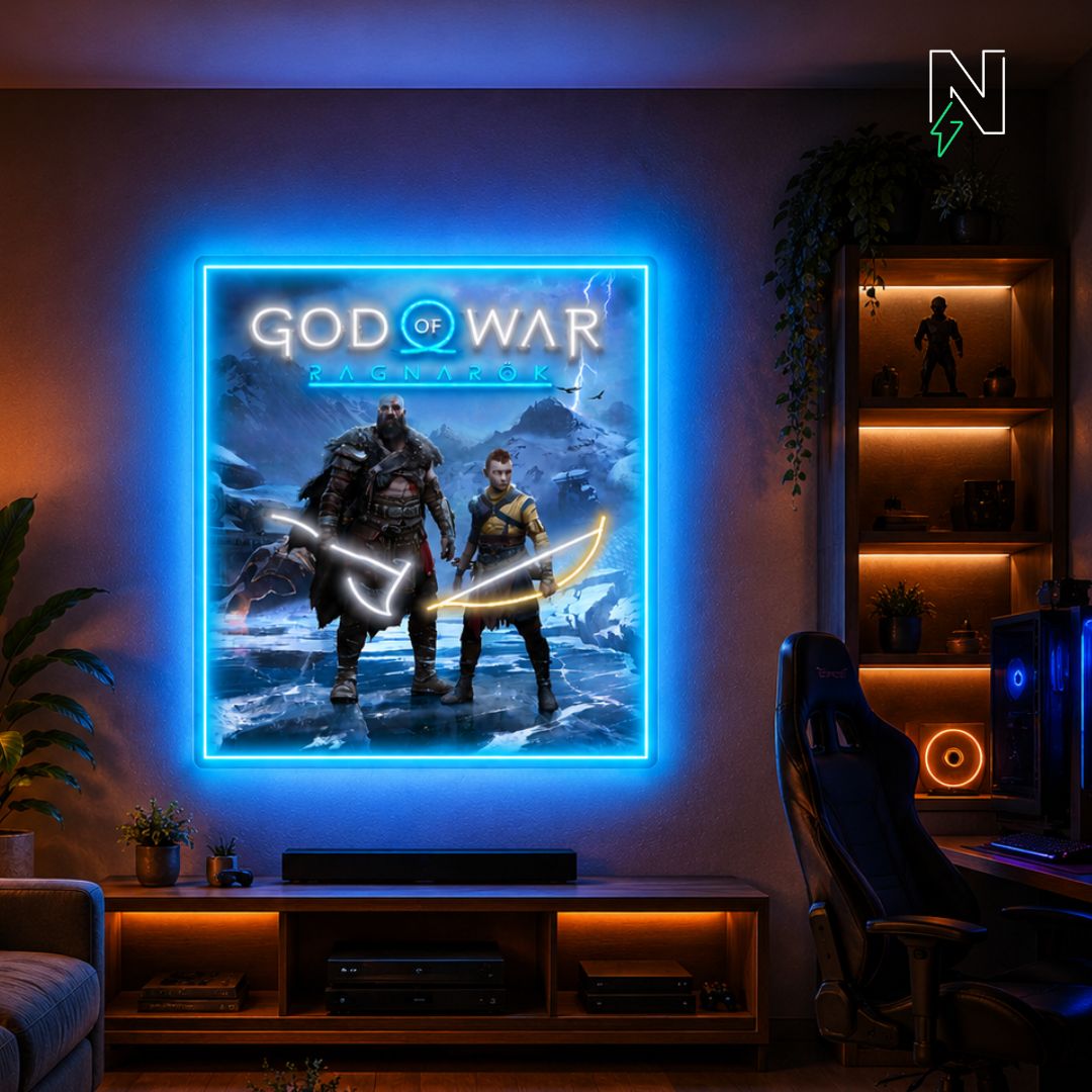 God of War UV+Neon Sign