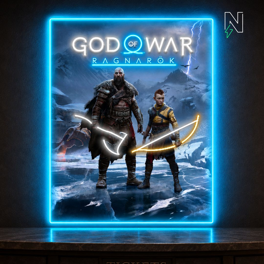 God of War UV+Neon Sign