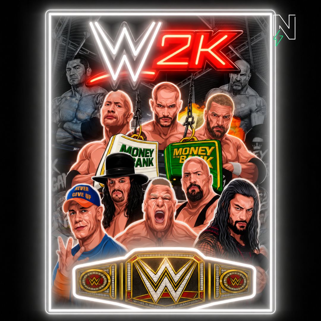 WWE UV+Neon Sign Neon Attack