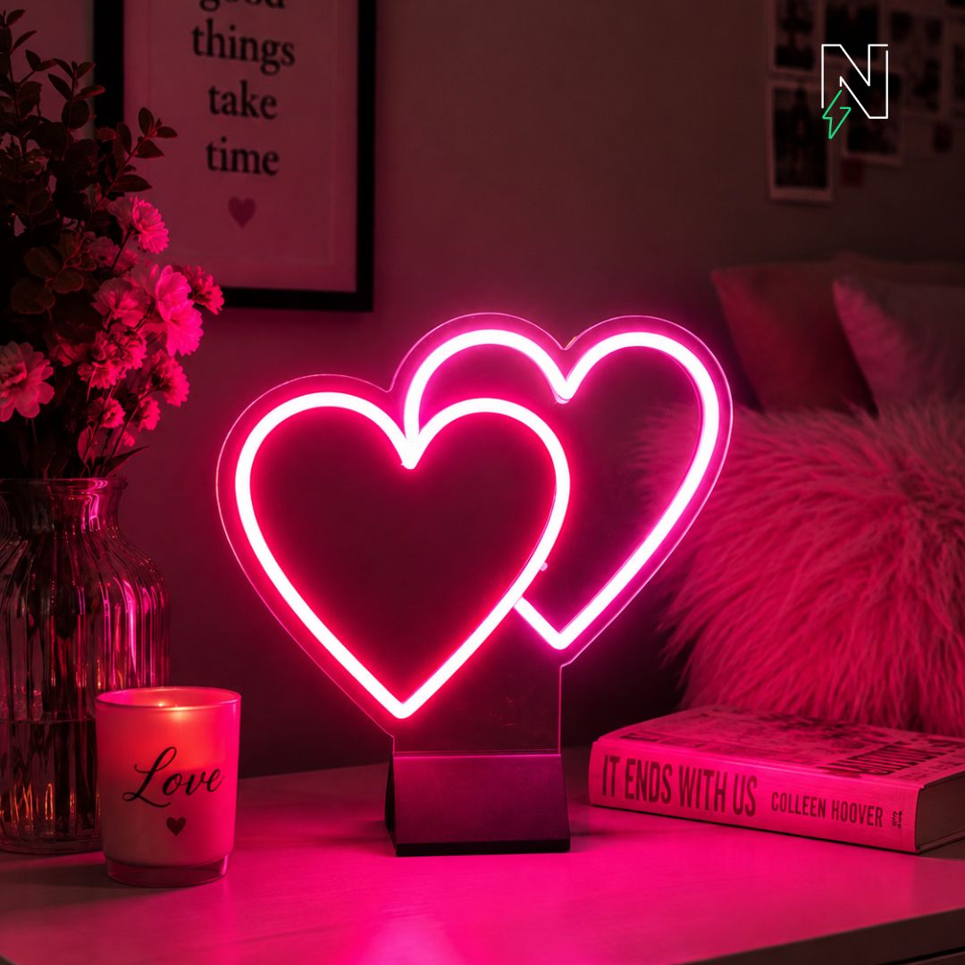 Free Heart Table Top Neon Sign