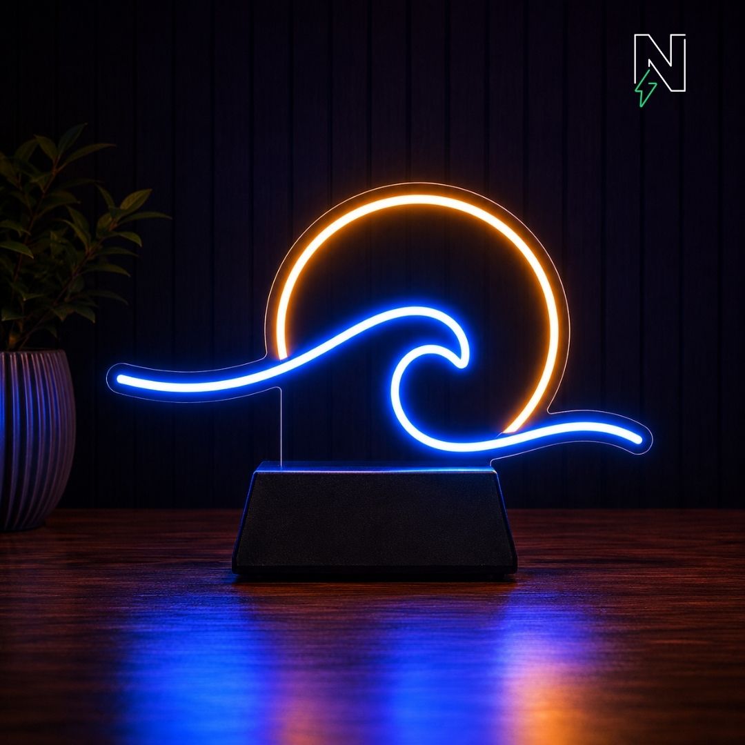 Wave Table Top Neon Sign