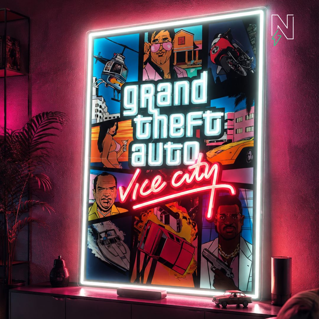 GTA Vice City UV+Neon Sign