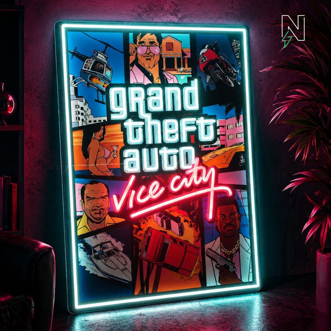 GTA Vice City UV+Neon Sign