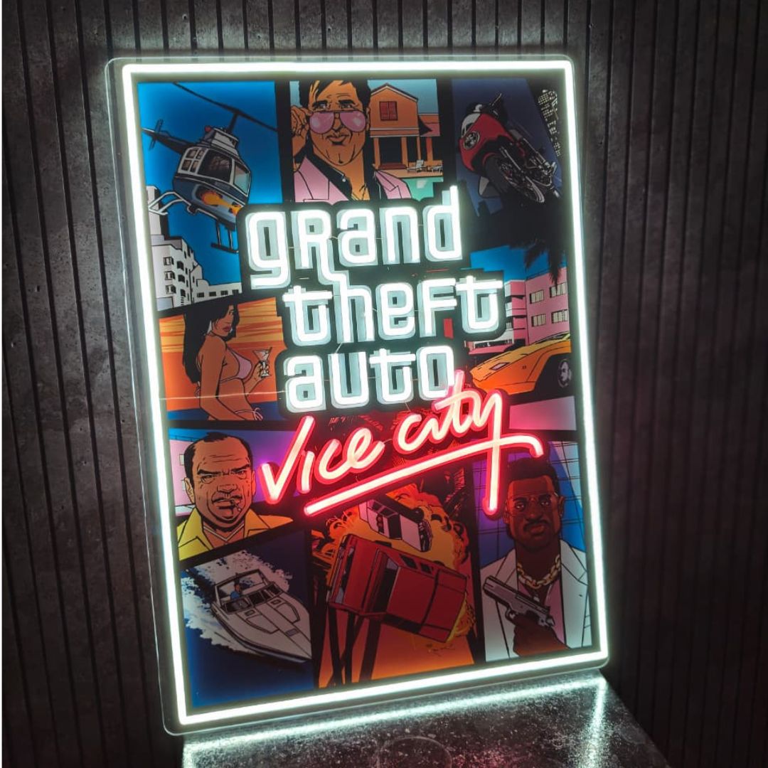 GTA Vice City UV+Neon Sign