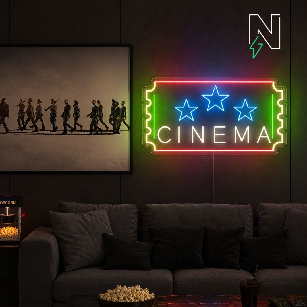 Cinema Ticket Neon Sign