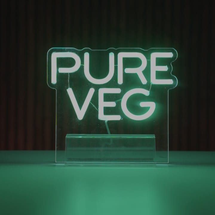 Pure Veg Table Top Neon Sign
