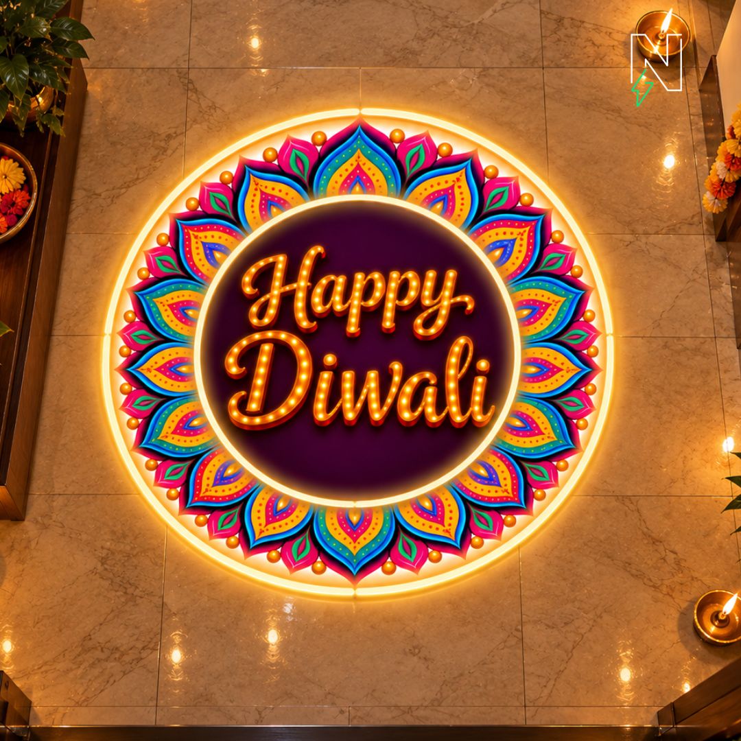 Diwali Rangoli Neon Sign