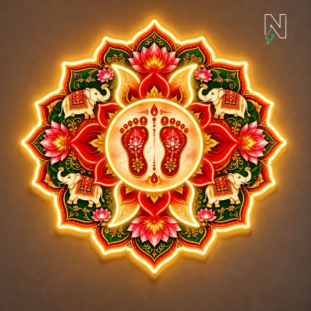 Lakshmi Charan UV+Neon Sign
