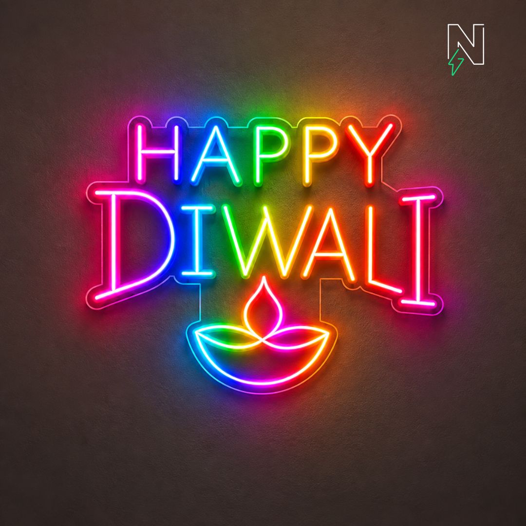 Happy Diwali 🪔 FloRo Neon Sign
