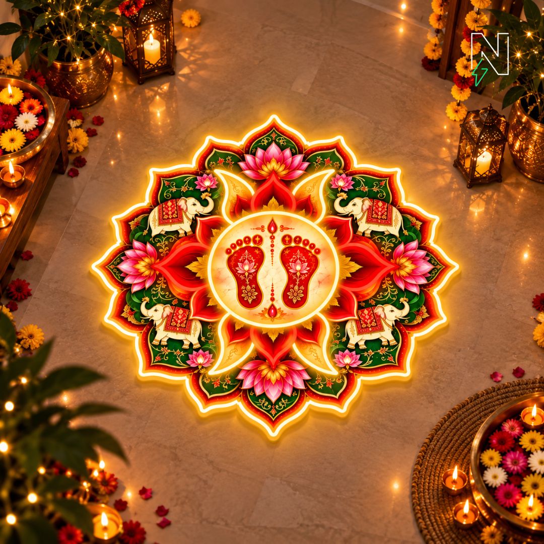 Lakshmi Charan UV+Neon Sign