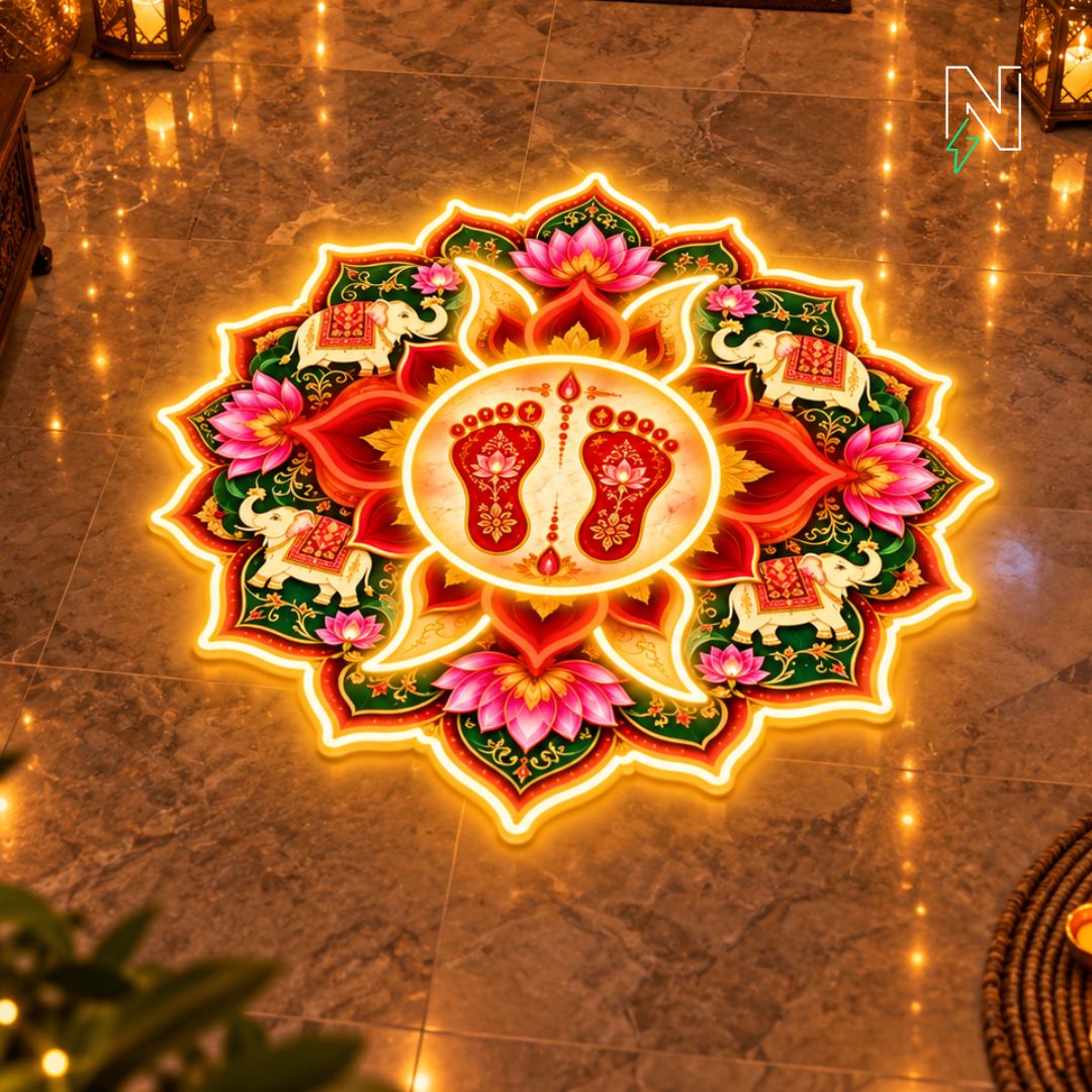 Lakshmi Charan UV+Neon Sign
