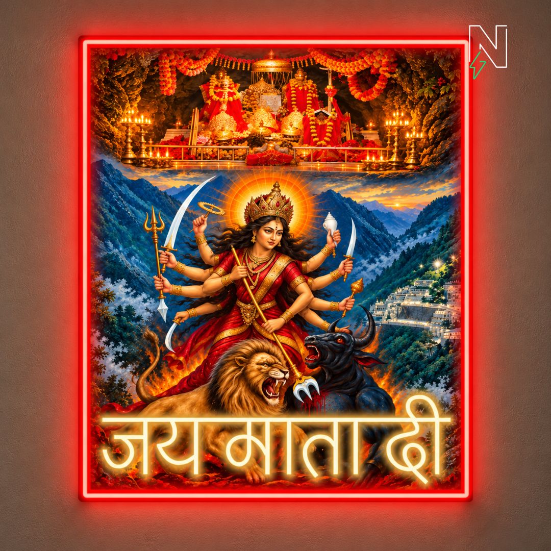 Jai Mata Di Neon Art