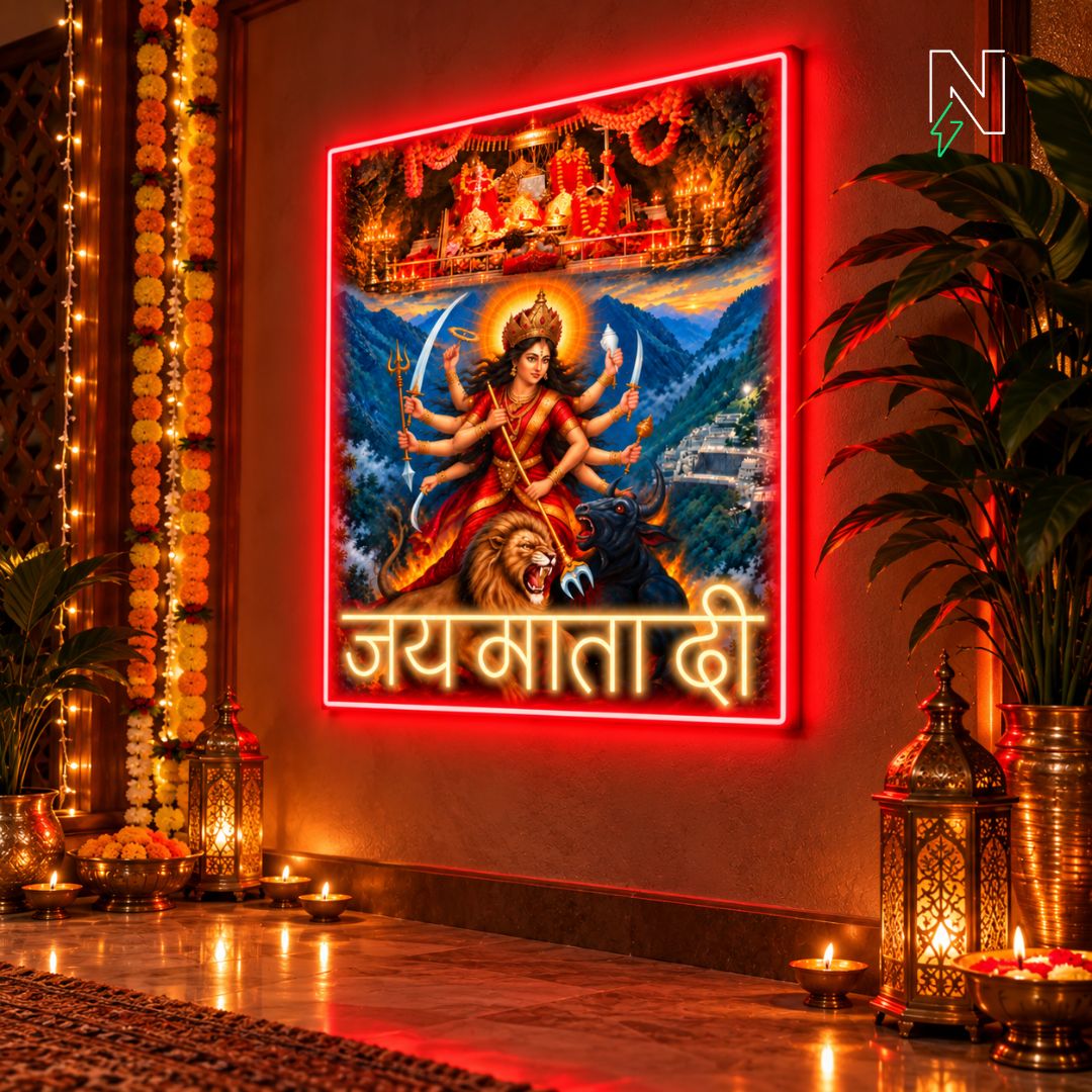 Jai Mata Di Neon Art