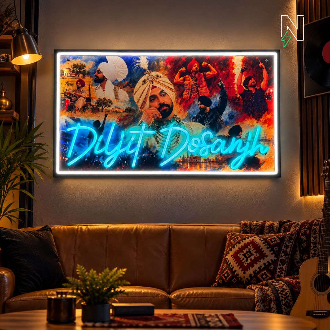Diljit Dosanjh UV+ Neon Sign