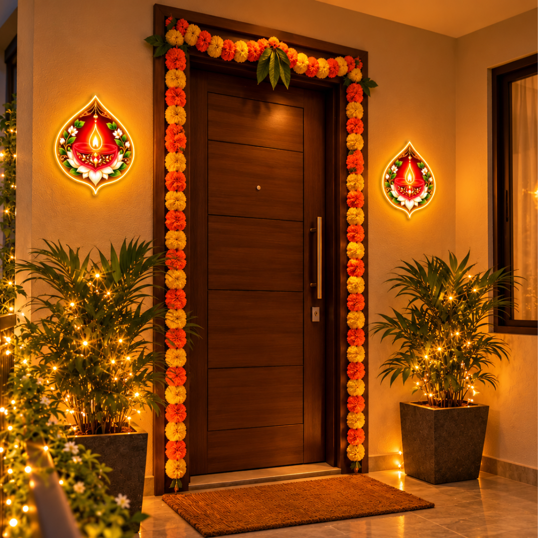 Diya Wall Hangings (Set of 2)
