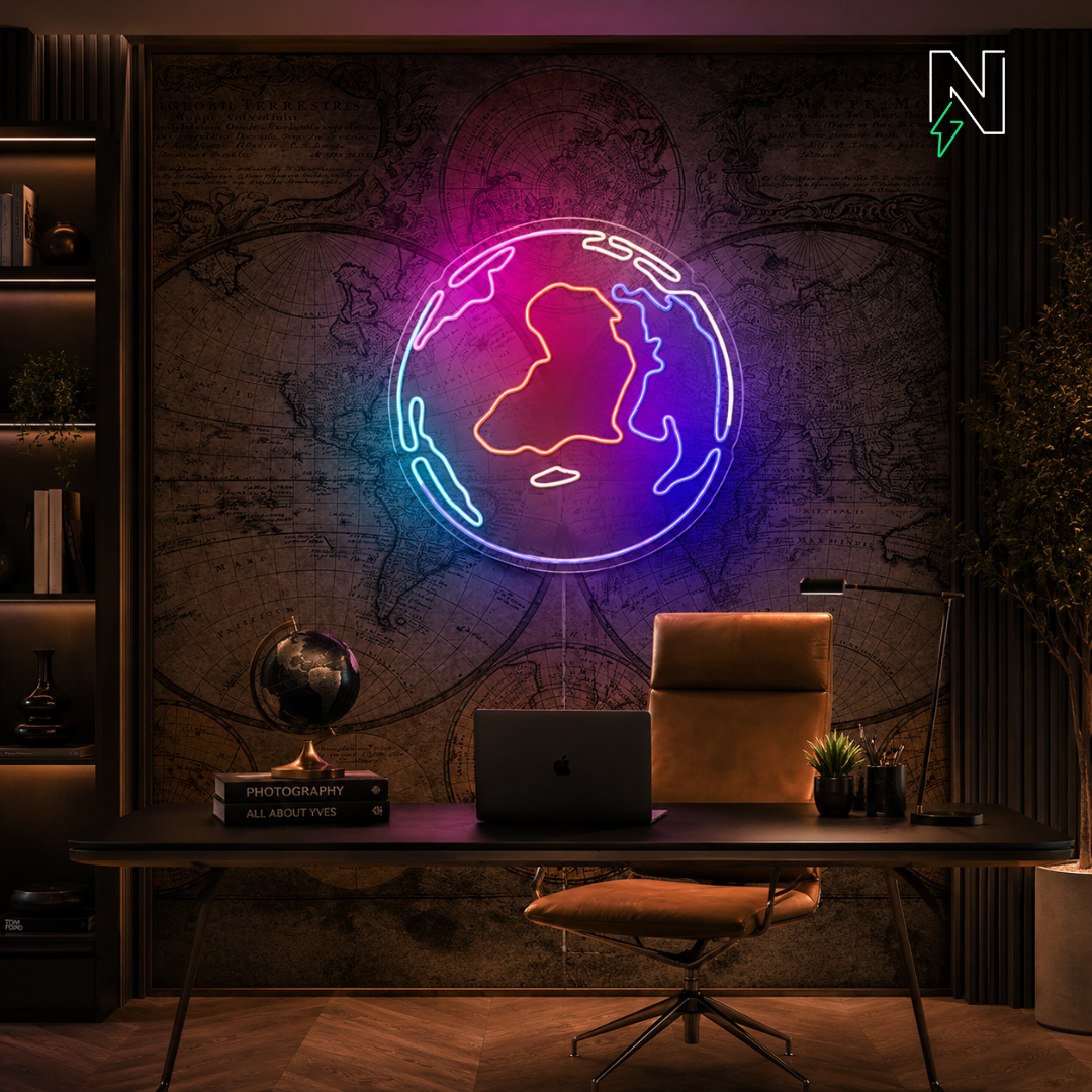 World Neon Sign