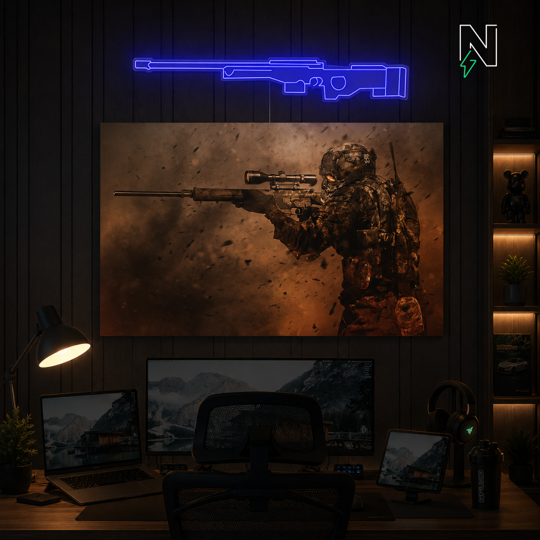 AWM Gun Neon Sign
