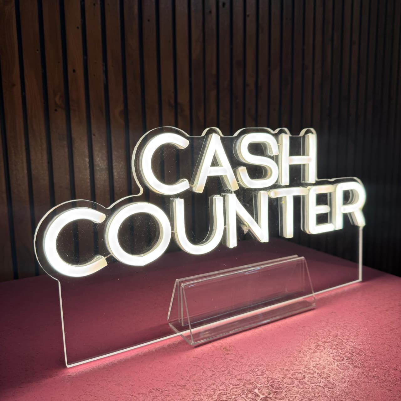 Cash Counter Table Top Neon Sign