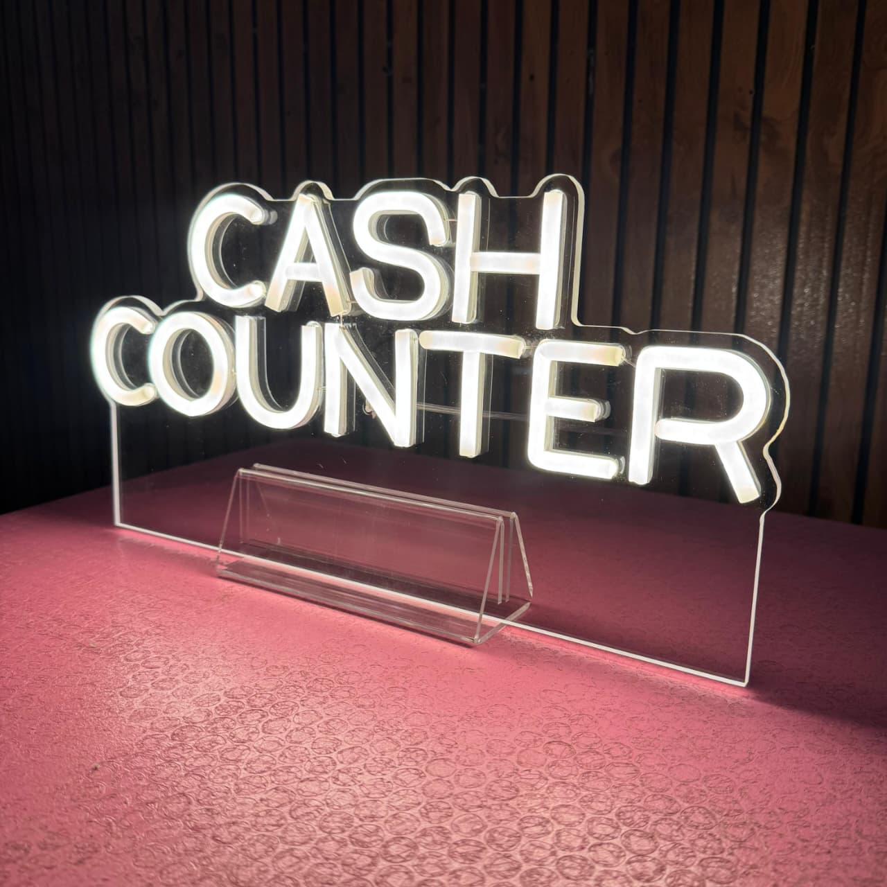 Cash Counter Table Top Neon Sign