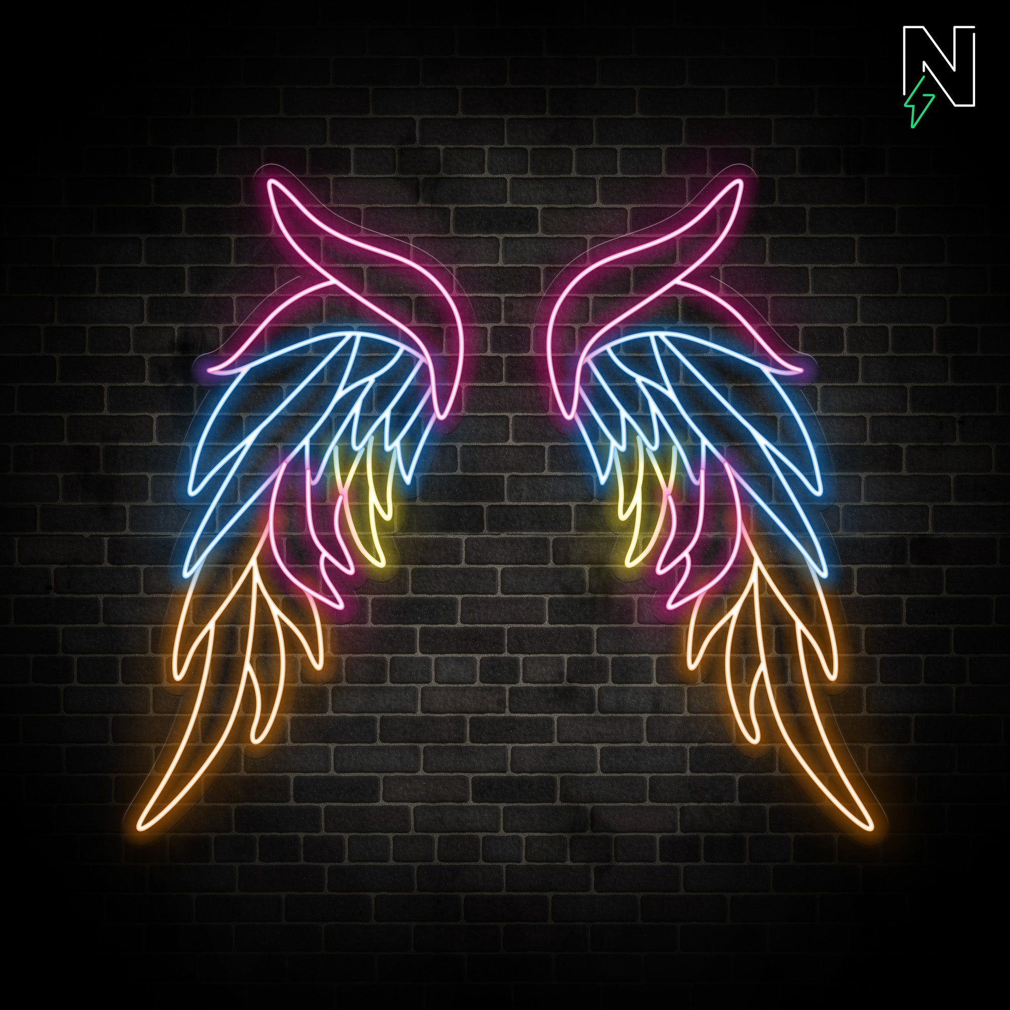 Vibrant Wings Neon Sign