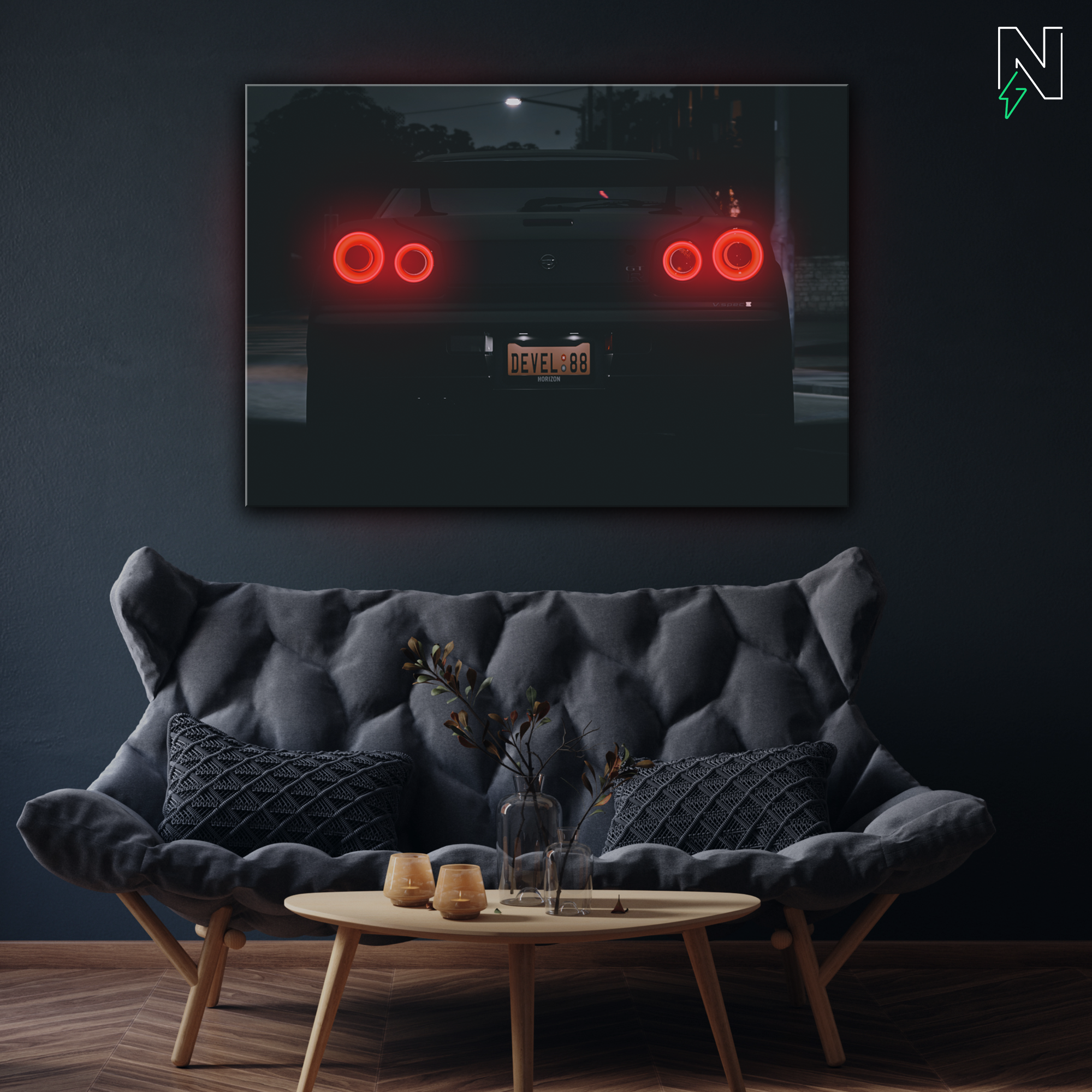 Nissan V5 GTR LED Neon Art