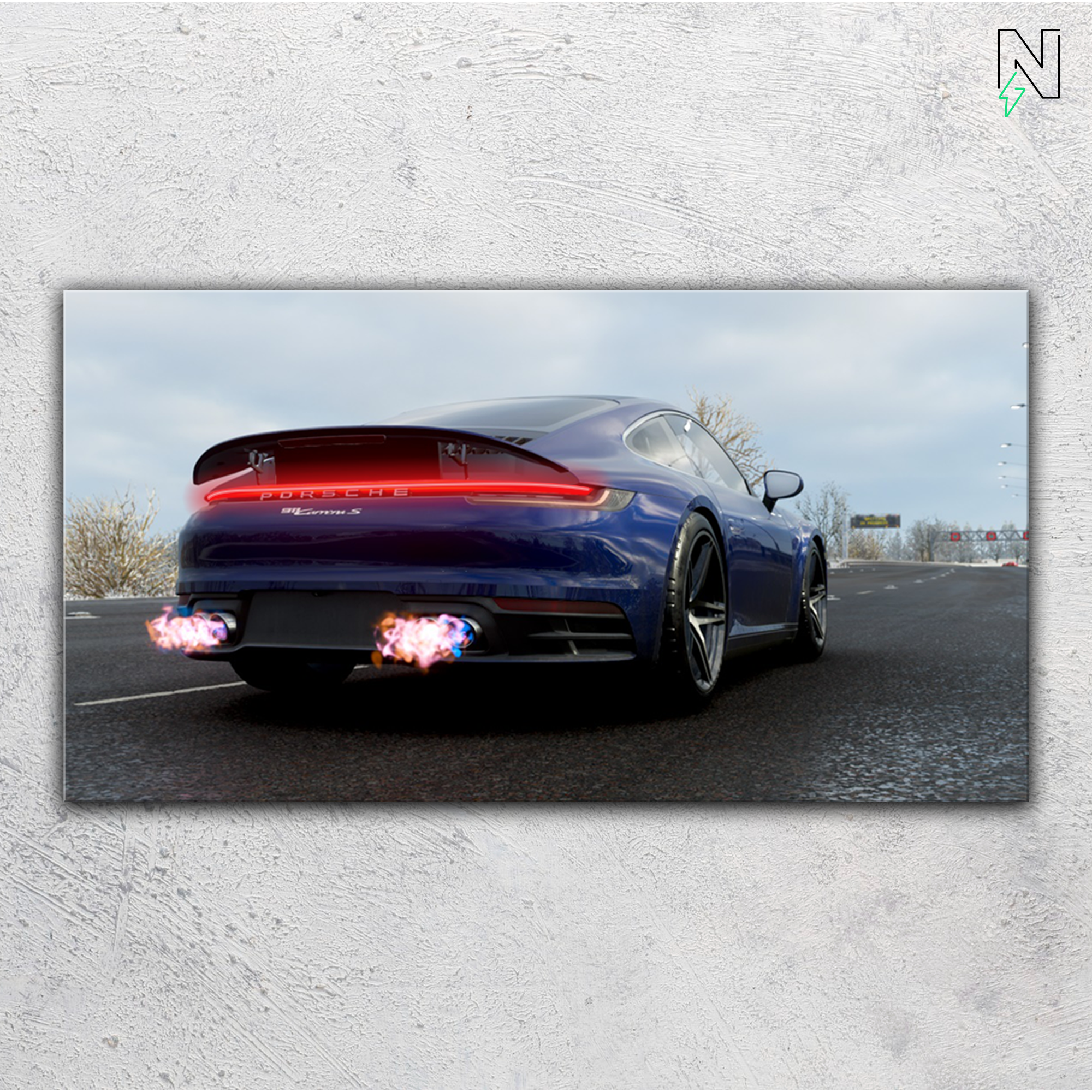 Porsche V4 LED Neon Art