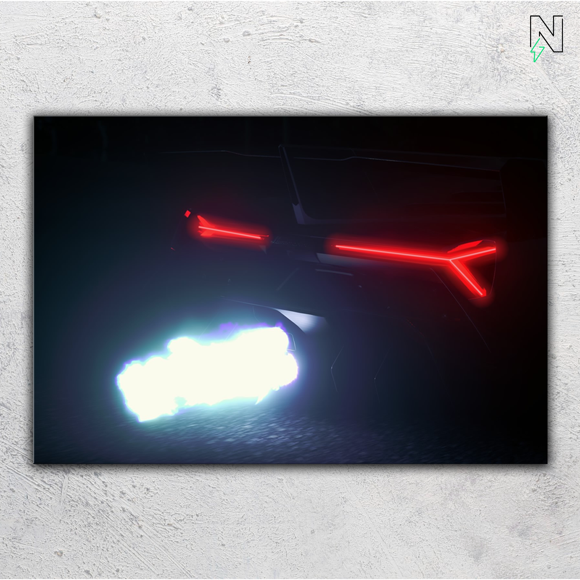 Lamborghini V6 LED Neon Art