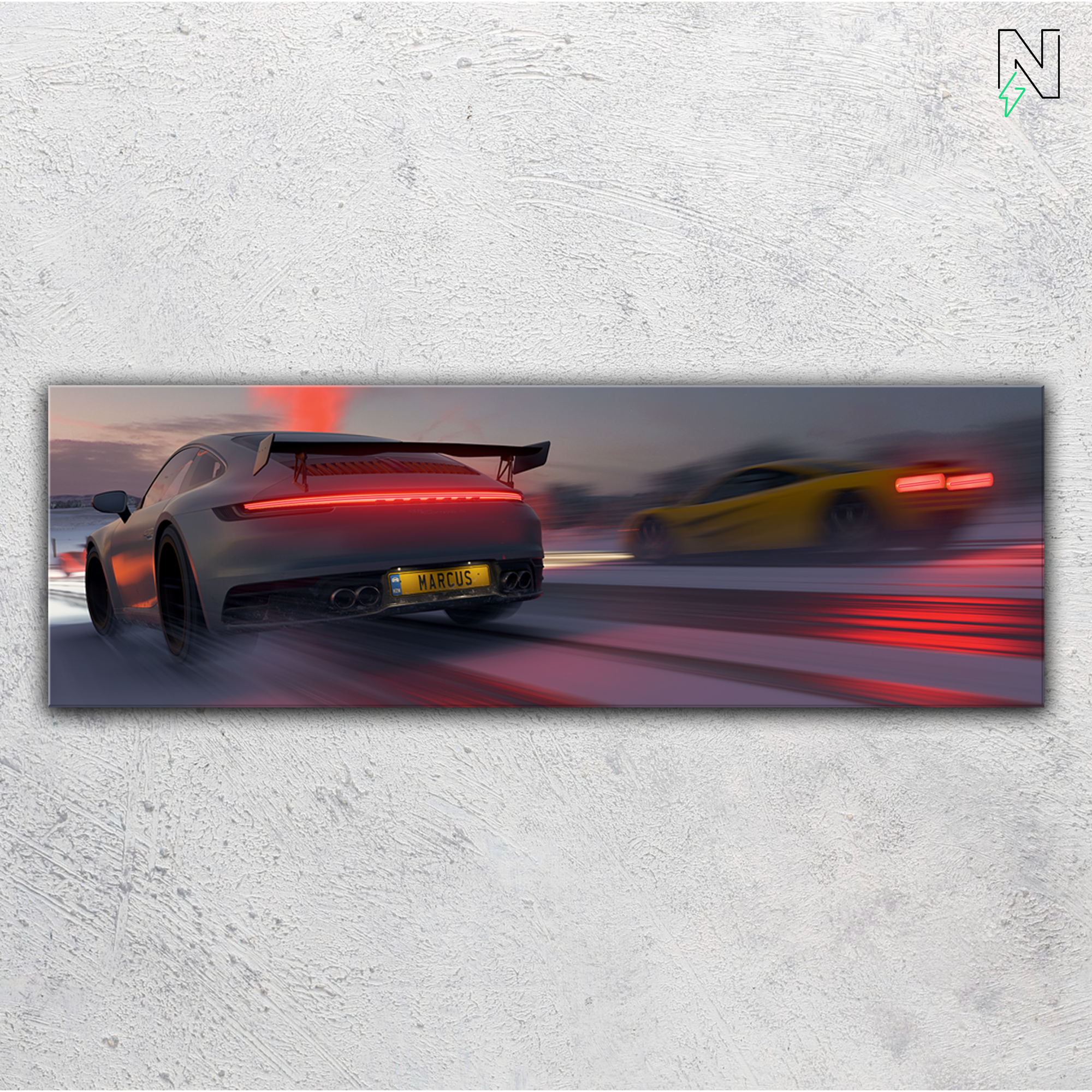 Porsche V3 LED Neon Art