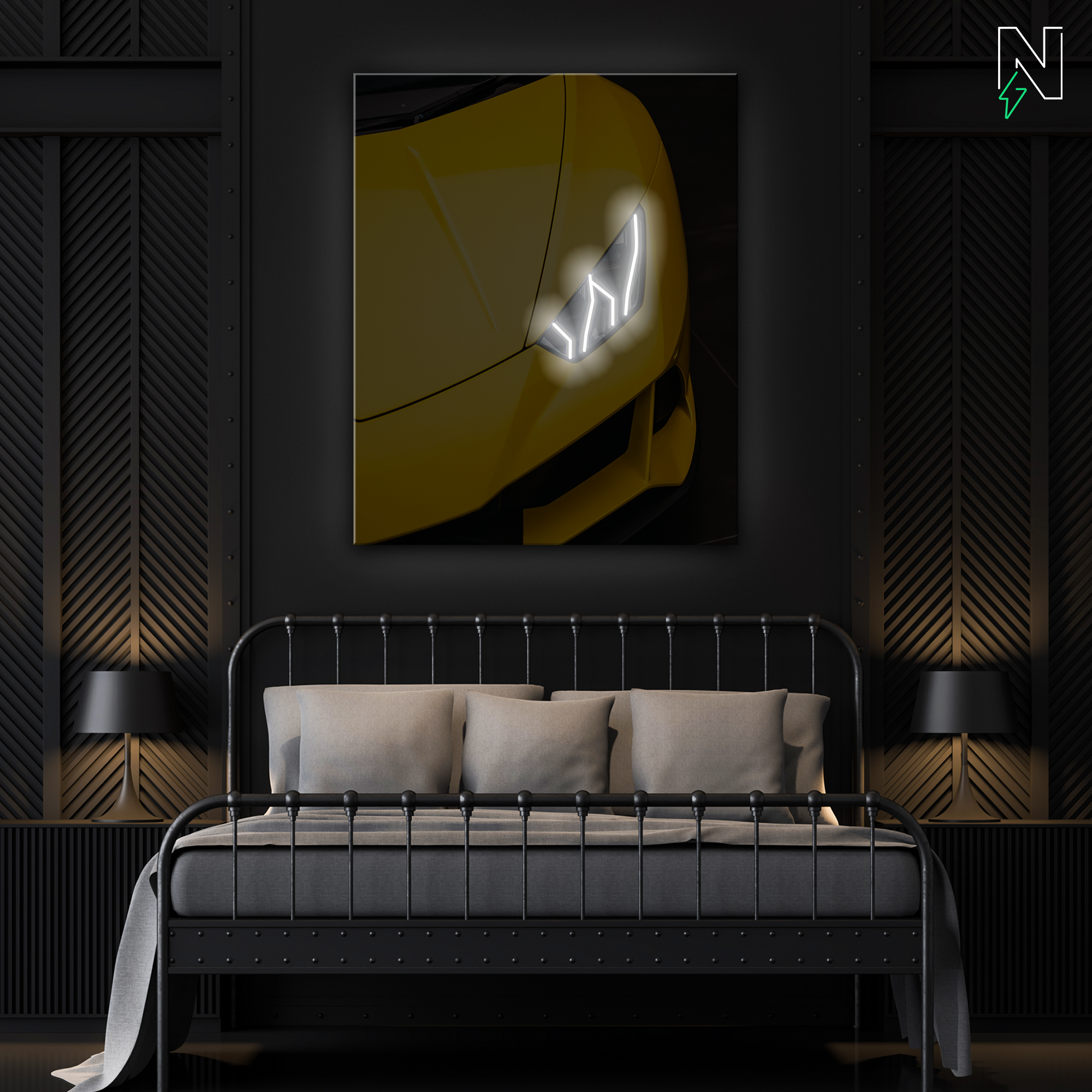Lamborghini V9 LED Neon Art