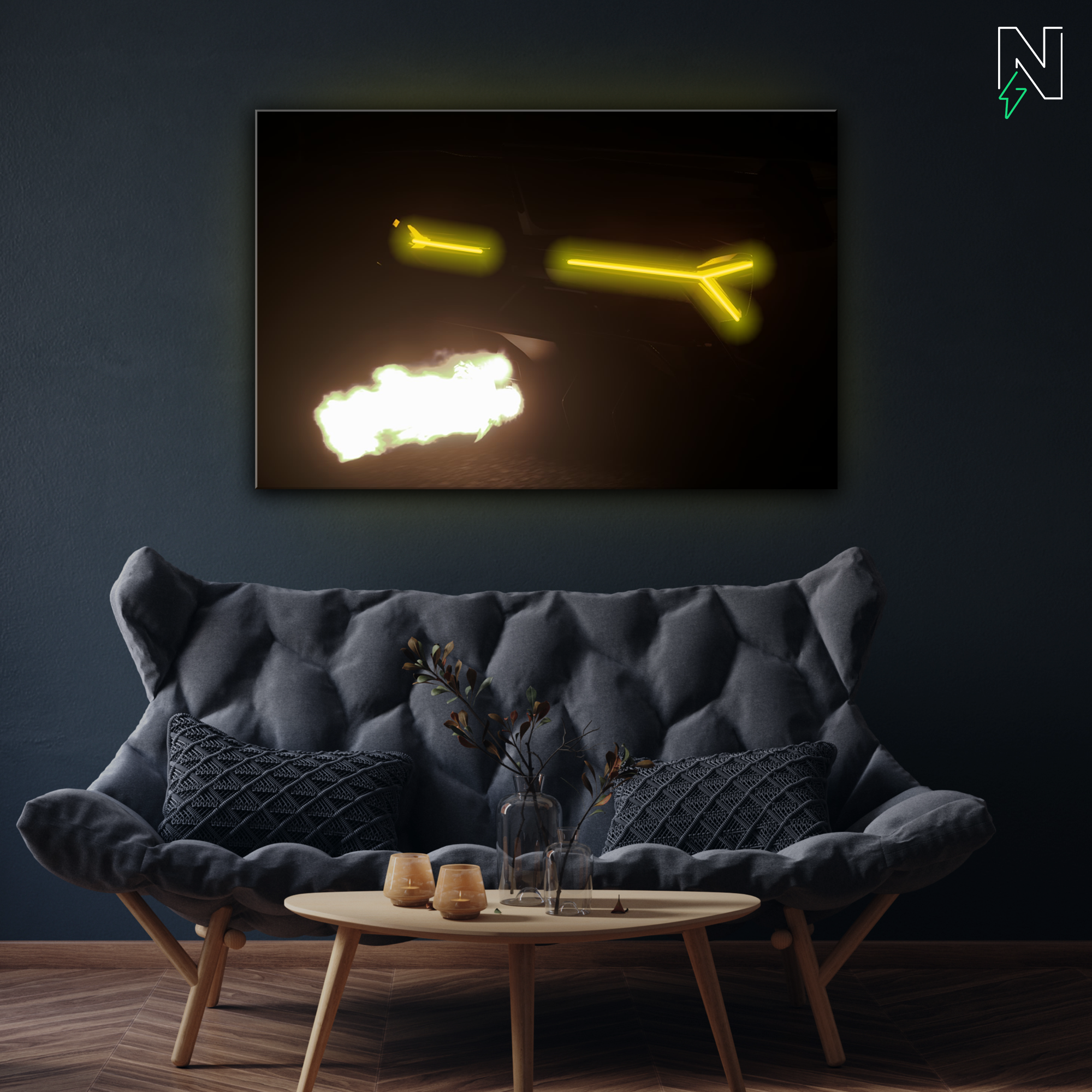 Lamborghini V7 LED Neon Art