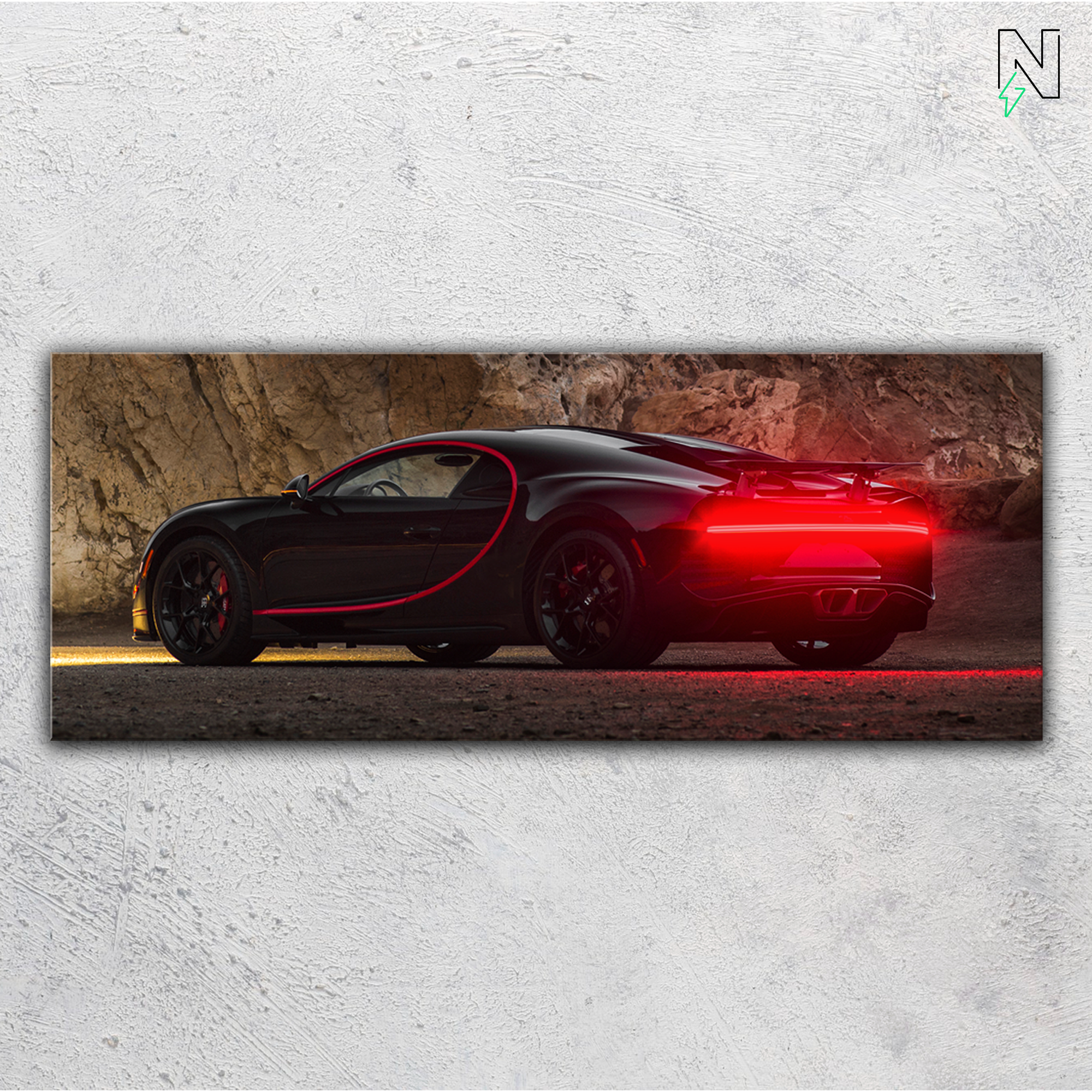 Bugatti V3 LED Neon Art