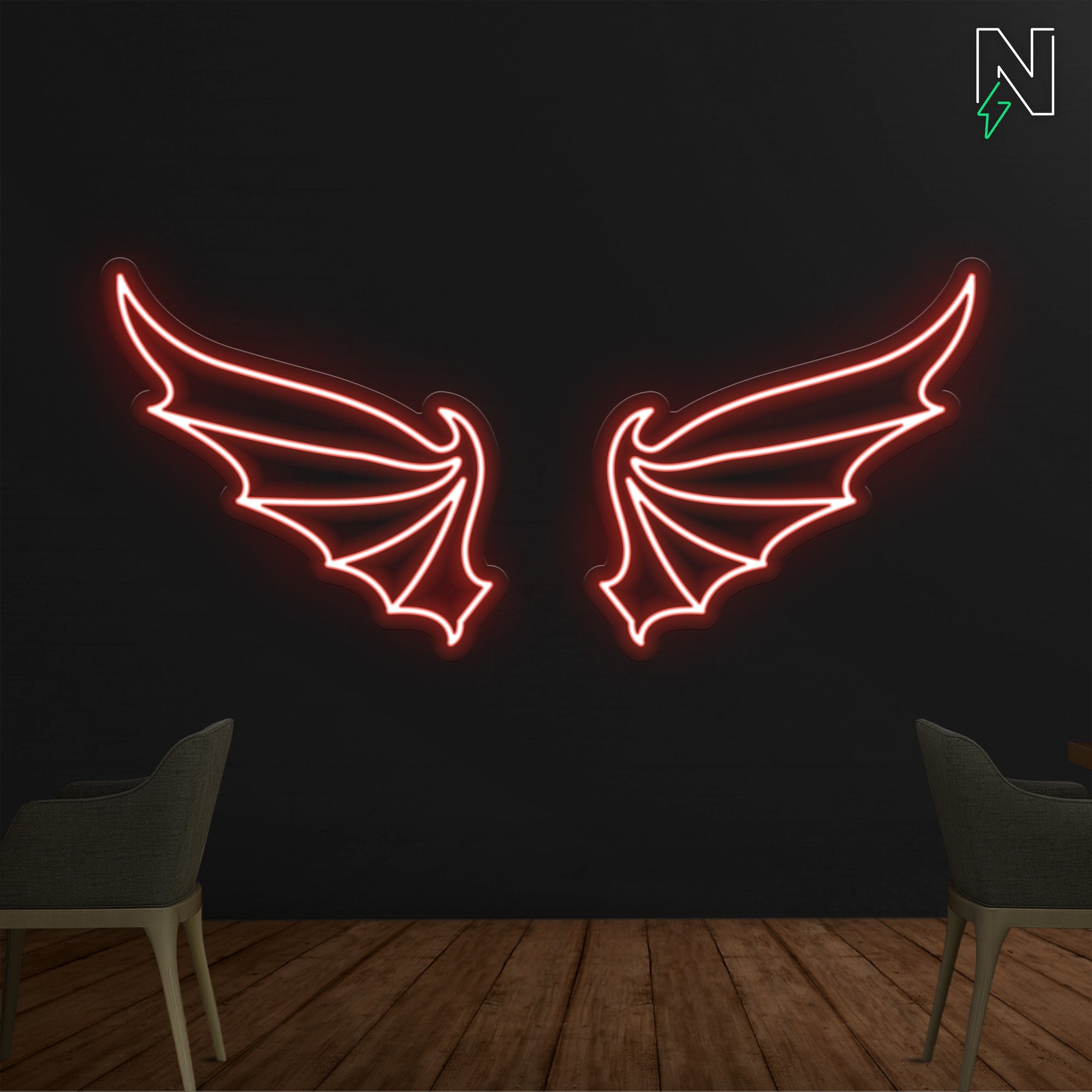 Devil Wings Neon Sign