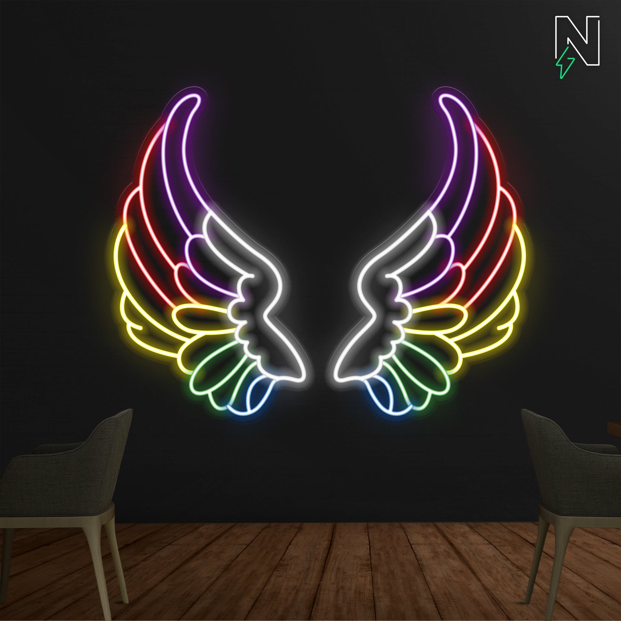 Chroma Wings Neon Sign