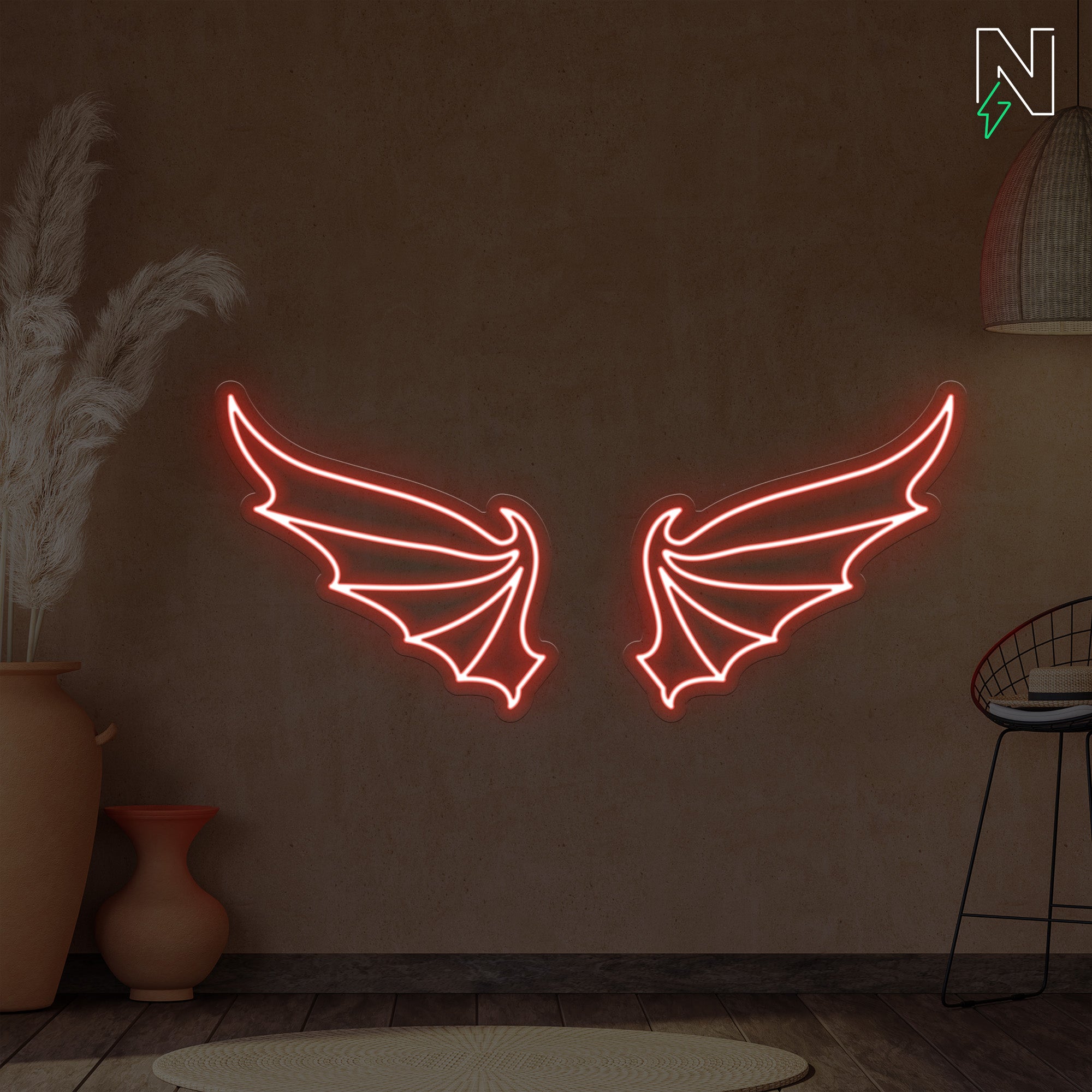 Devil Wings Neon Sign